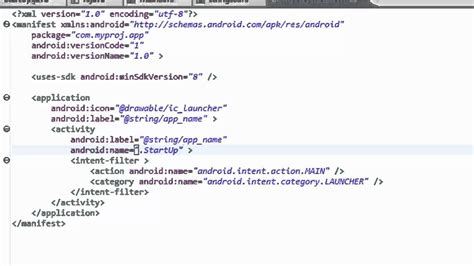 Android Tutor 9 Overview Of Android Manifest XML File YouTube