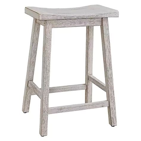 White Wood Rectangular Counter Stools, Set of 2 | Kirklands Home