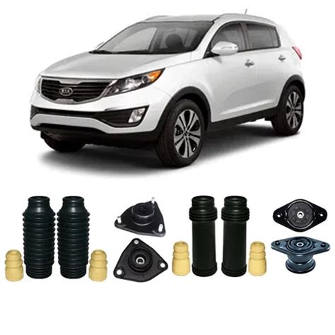 Kit Coxim Batente Dianteiro Traseiro Kia Sportage 2010 11 12 No Shoptime