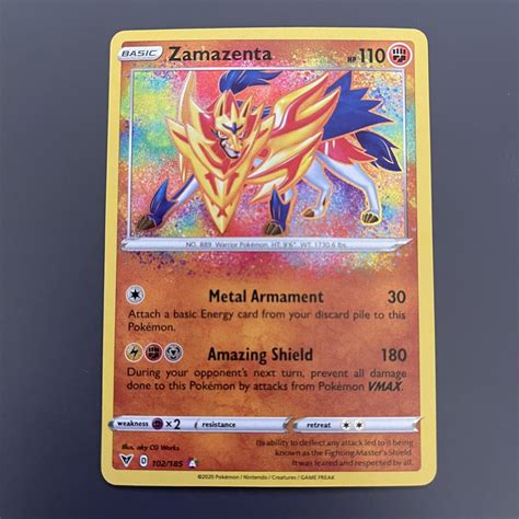 Zamazenta 102 185 Amazing Rare Vivid Voltage NM Pokémon TCG eBay