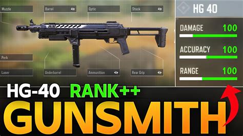 BEST GUNSMITH IN CALL OF DUTY MOBILE HG 40 RANK BUILD COD MOBILE