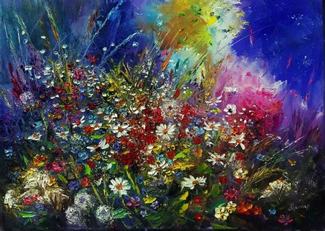 Wildflowers, oil painting on canvas : r/artstore