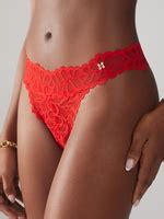 Savage Not Sorry Lace Thong Knickers In Red Savage X Fenty Uk United