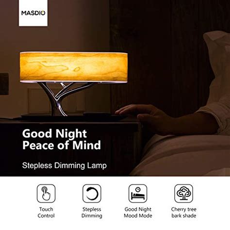 Masdio Nachttischlampe Mit Bluetooth Lautsprecher Und Wireless