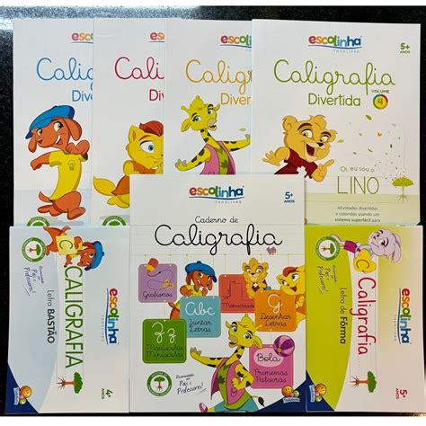 Kit Livros Para Aprender A Escrever Caligrafia Divertida Escolinha