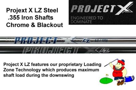 Project X Lz Steel Irons 355 Taper Tip Save Buy Sets Chrome And Blackout Finish Billy