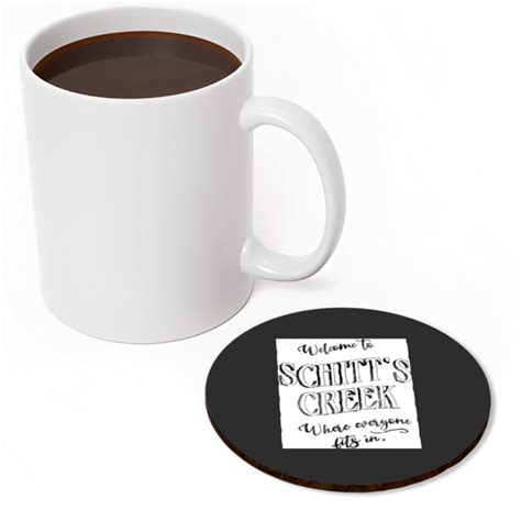 Welcome To Schitts Creek Where Everyone Fits In Inspired By The Town Sign Coasters Sold By