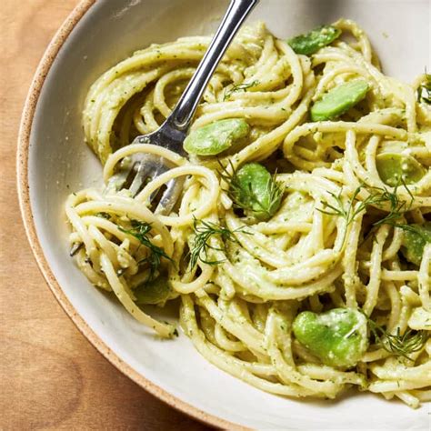 Fava Bean Pesto Pasta America S Test Kitchen Recipe