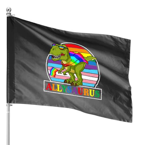 LGBT Pride Funny LGBT Dinosaur T Rex Gay Pride Dino Allysaurus Rainbow