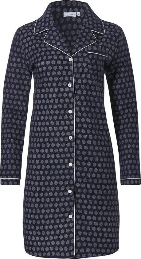 Pastunette Nachthemd Dames Flanel Blue Dots Cm Blauw Bol