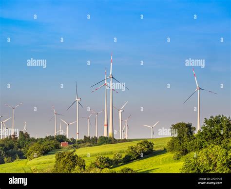 Wind Turbinen Farm In Germany Stock Photo Alamy