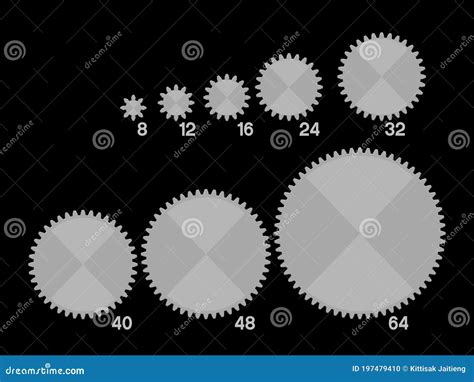 Set Of Basic Gear 8 To 64 Teeth All Gears Can Be Assembled Perfectly