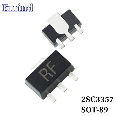 50 Buah 2SC3357 SMD Transistor Jejak SOT 89 Layar Sutra RF Tipe NPN 12V