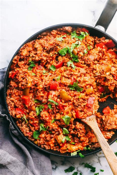 This Unstuffed Stuffed Pepper Skillet Is A Weeknight Win Stuffed