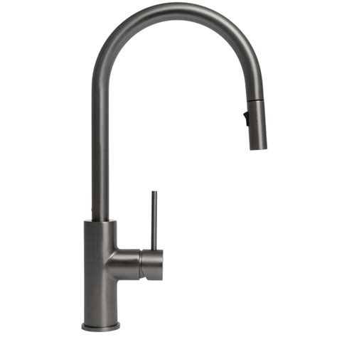 Mira Brushed Gunmetal Pull Out Mixer Alma Sinks