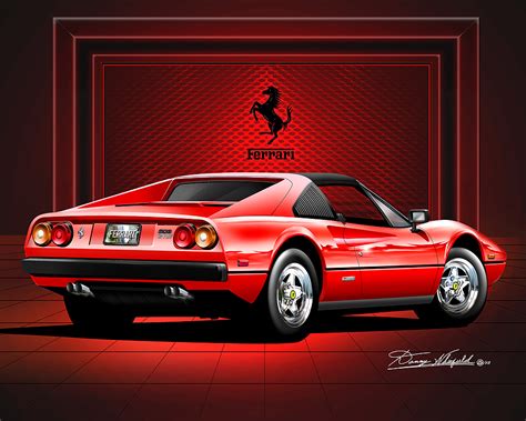 Ferrari sports car - Fine art print poster by artist Danny Whitfield