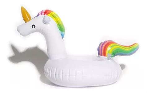 Inflable Salvavidas Mini Unicornio Porta Vaso Alberca Fiesta Color