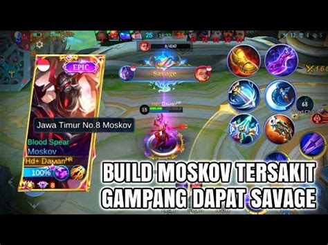 TOP GLOBAL MOSKOV SAVAGEBUILD MOSKOV TERSAKIT 2022 AFTER NERF MLBB