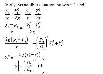 Solved Determine The Volumetric Flow Rate Through The Venturi Meter