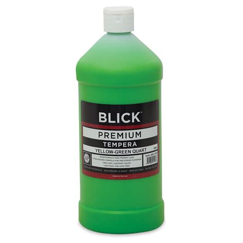 Blick Premium Grade Tempera Yellow Green Quart Michaels