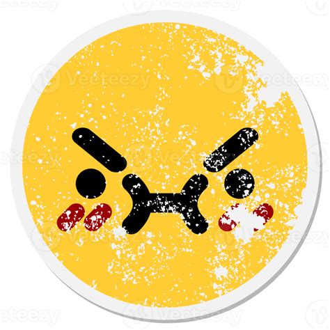 face circular sticker  png