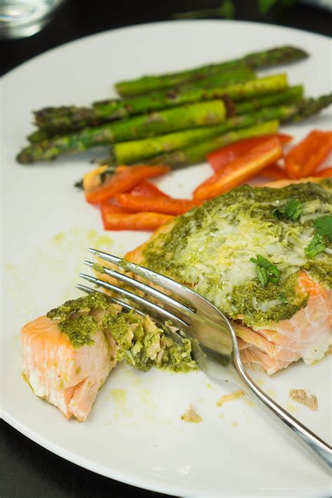 Easy Baked Pesto Salmon The Cookware Geek