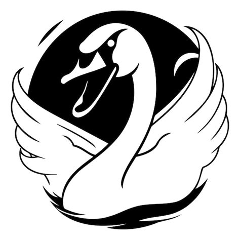 Ilustraci N Del Vector Cisne Aislada En Un Icono De Vector Cisne De