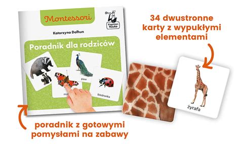 Montessori Zwierzęta tu i tam Karty sensoryczne Księgarnia Natuli