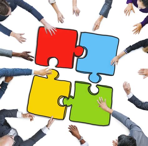 Men holding jigsaw puzzle — Stock Photo © Rawpixel #52463623