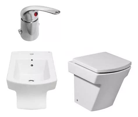 Set Completo Inodoro Bidet Hall Roca Griferia Peirano