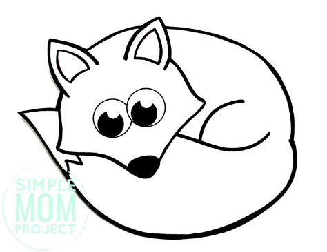 Free Printable Arctic Fox Coloring Page - Simple Mom Project