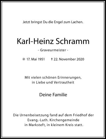 Alle Traueranzeigen für Karl Heinz Schramm trauer rp online de