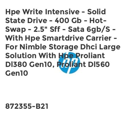 Shop HP Hpe Solid State Drive S Hot Swap Sff SATA Gb S With HPE SmartDrive Carrier