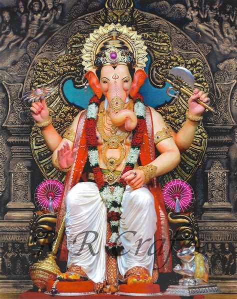 Lord Ganesha Ganesh Ganpati Lalbaug Raja Picture Frame Etsy