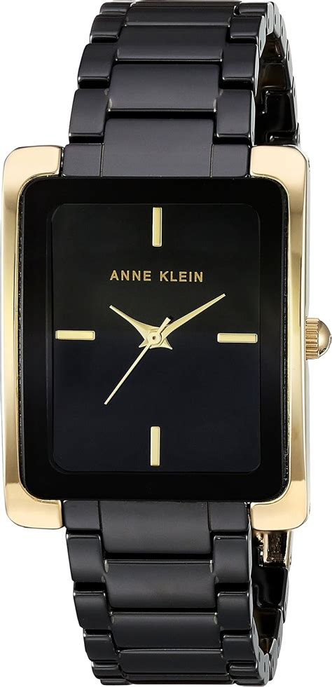 Anne Klein Womens Ceramic Bracelet Watch Ak3952 Blackgold Anne Klein Amazonca Clothing