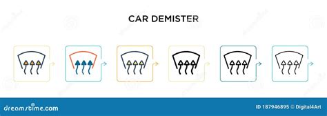 Car Demister Vector Icon In Different Modern Styles Black Two