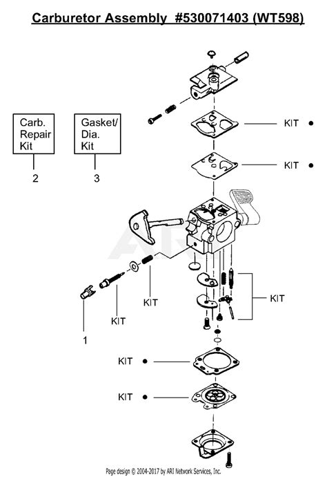 Poulan PP031 Gas Trimmer 031 Gas Trimmer Parts Diagram For Carburetor