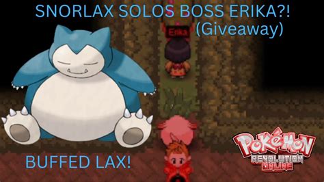 Giveaway Snorlax Solos Boss Erika Pok Mon Revolution Online Boss