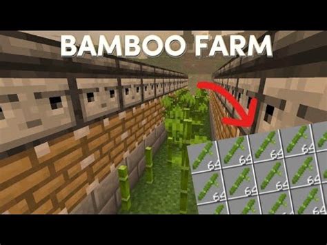 Automatic Bamboo Farm Minecraft Tutorial Youtube