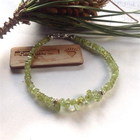 Pulsera L Grimas De Olivino Gemoterapia F Cil Tienda De Minerales