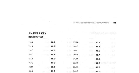 Sat Practice Test 2 Answer Sat Scoring Worksheet