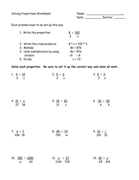 10 7th Grade Proportions Worksheet Proportions Worksheet Ratio And Proportion Worksheet