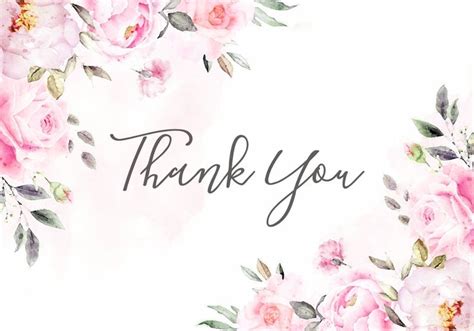 Blush Pink Watercolor Floral Greenery Wedding Thank You Card Zazzle