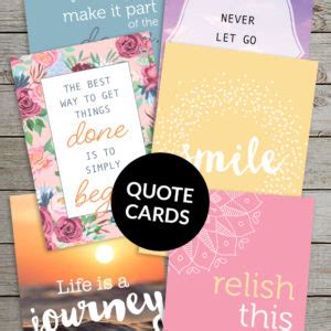 Printable Quote Cards For Bullet Journaling And Planning Space And Quiet