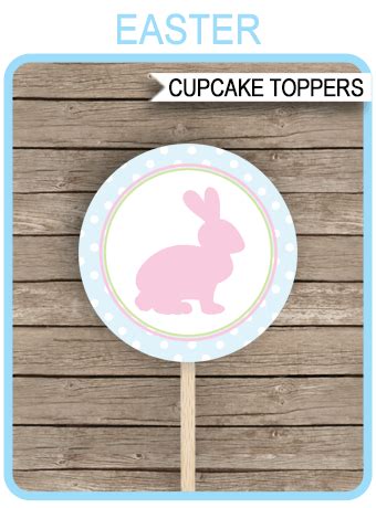 Printable Easter Cupcake Toppers Template Easter Gift Tags