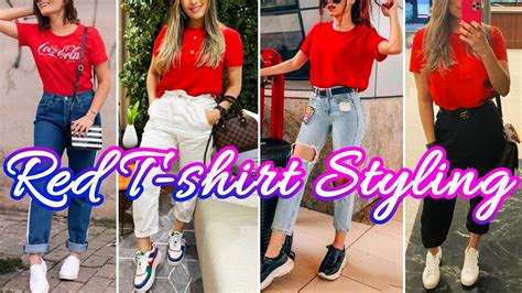 Red T Shirt With Jeans Outfits Ideas For Girls By Look Stylish Youtube