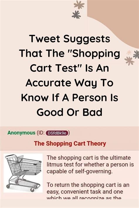 Tweet Suggests That The Shopping Cart Test Is An Accurate Way To Know