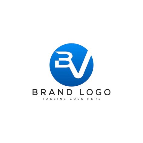 Diseño de plantillas vectoriales de diseño de letras del logotipo de BV