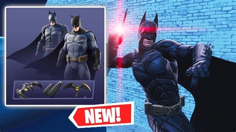 New Batman Dark Knight Skin Gameplay In Fortnite Batman Caped Crusader Pack Youtube