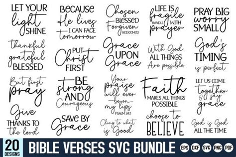 Bible Verses Svg Bundle Sassy Svg Graphic By Designer302 · Creative